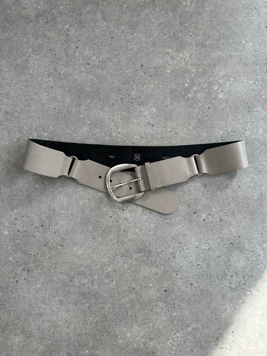 Italian Vintage 1990s Chunky Leather Belt - W37-41