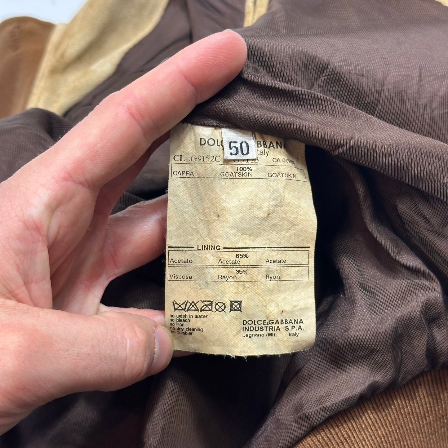 Dolce & Gabanna 00’s Goatskin Leather Flight Jacket - M | Default Title, Multicoloured