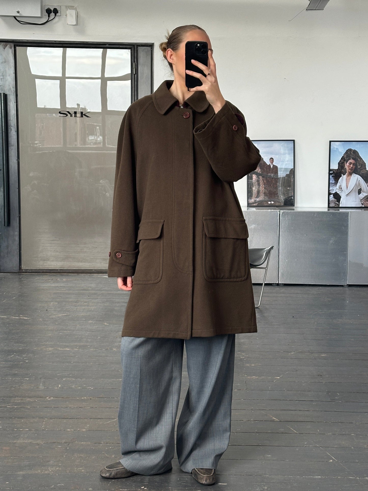 Missoni 1990s Wool Concealed Placket Coat - XXL