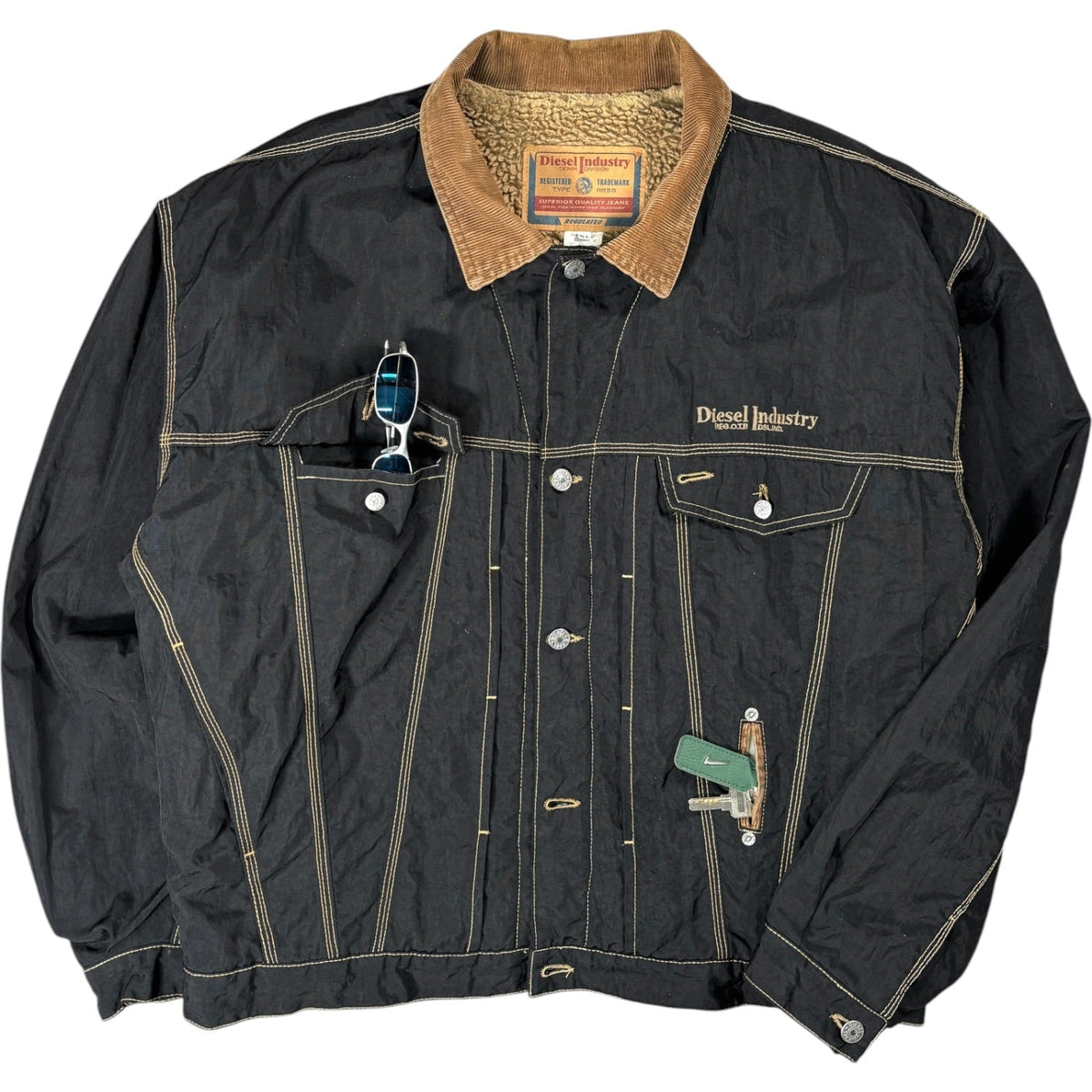 Diesel 90’s “Denver” Sherpa Trucker Jacket XL | XL, Multicoloured