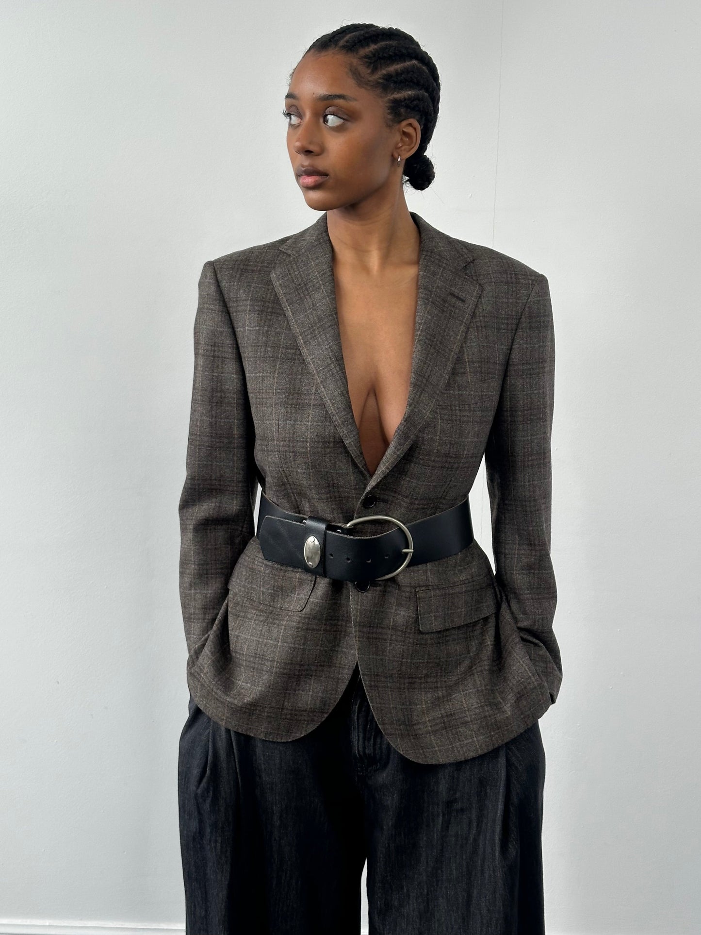 Le Chic x Loro Piana 1990s Pure Wool Check Blazer - 36R/S