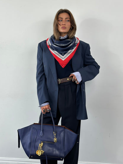 Giorgio Armani 1990s Pure Wool High Waisted Tapered Trousers - W28