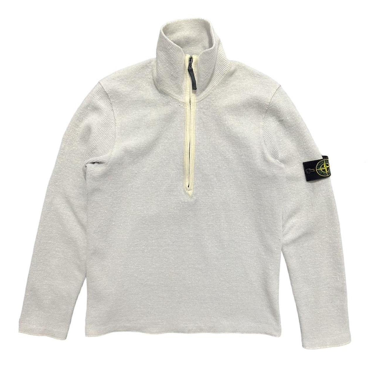 Stone Island Ribbed Cotton Half Zip