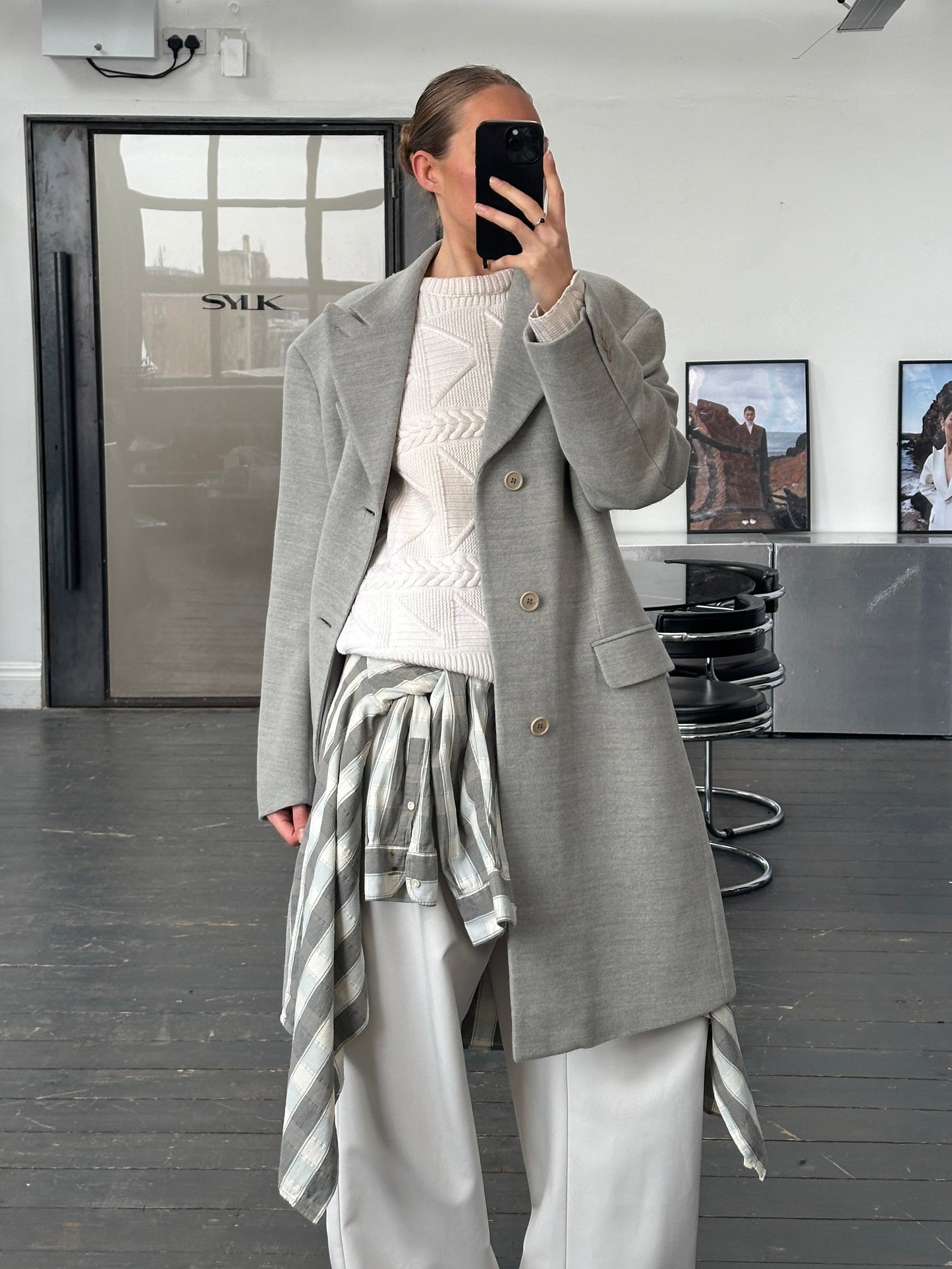 Gianfranco Ferre 1990s Wool Single Breasted Coat - L