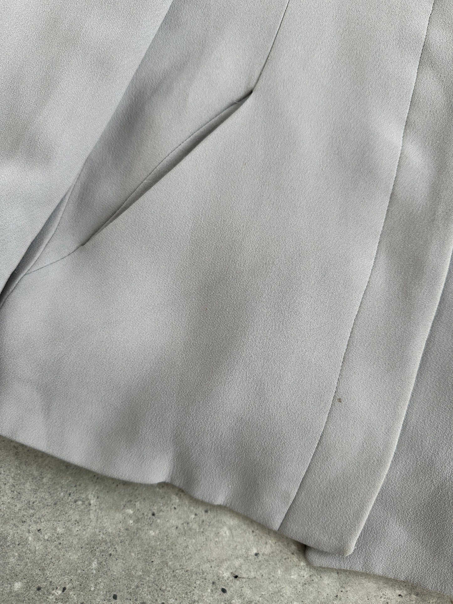 Emporio Armani High Neck Fitted Minimal Blazer Jacket - S/M