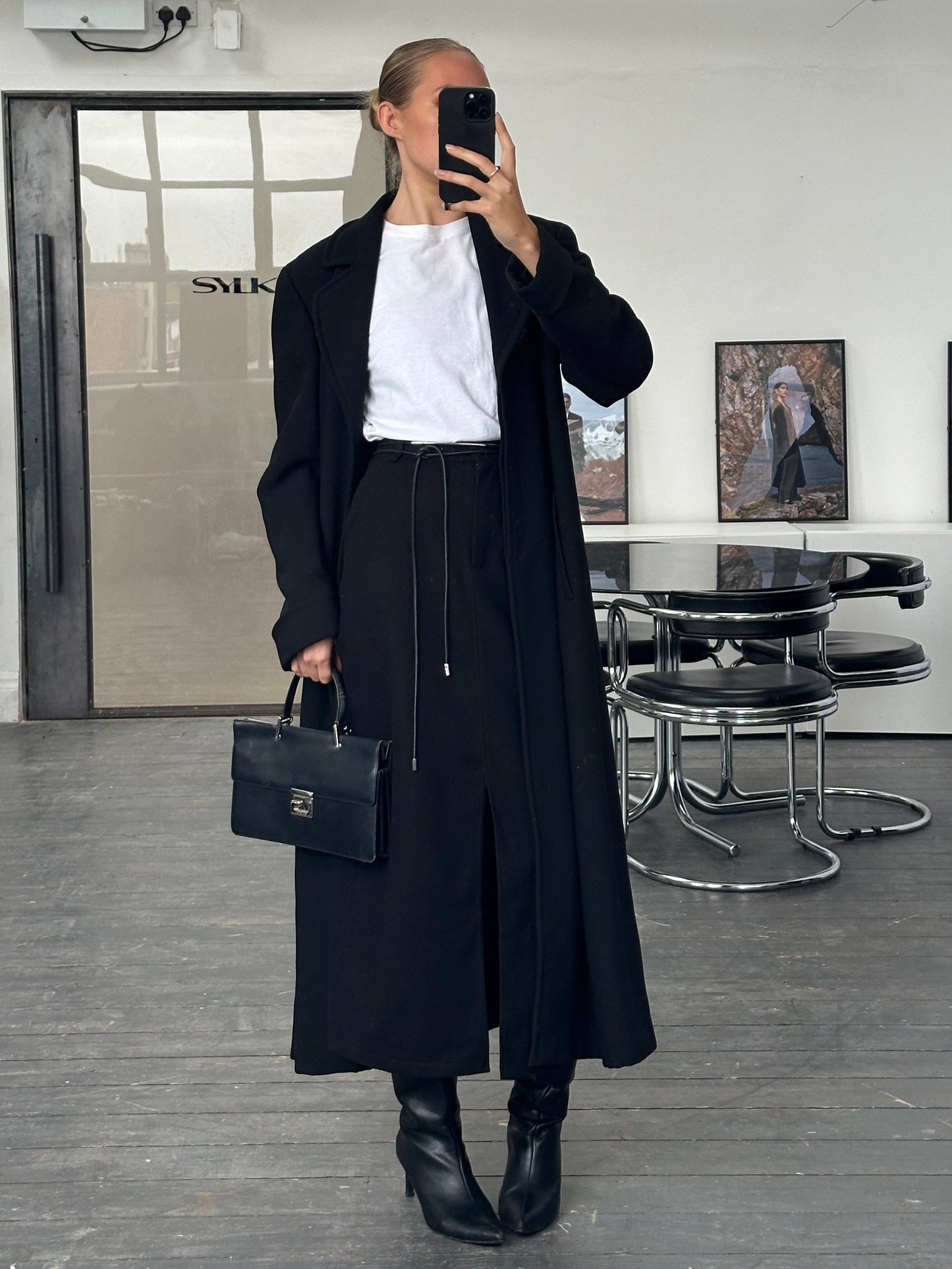 Giorgio Armani 1990s Pure Wool Floor Length Coat - M