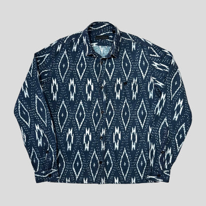 Burberry Prorsum 2012 Ikat Runway Print LS Boxy Shirt - S