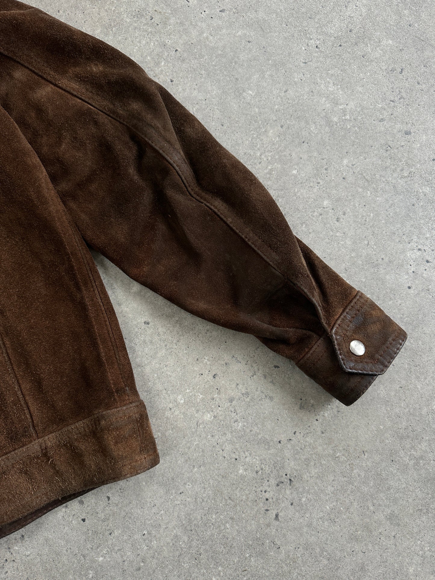 Vintage Dagger Collar Suede Jacket - L