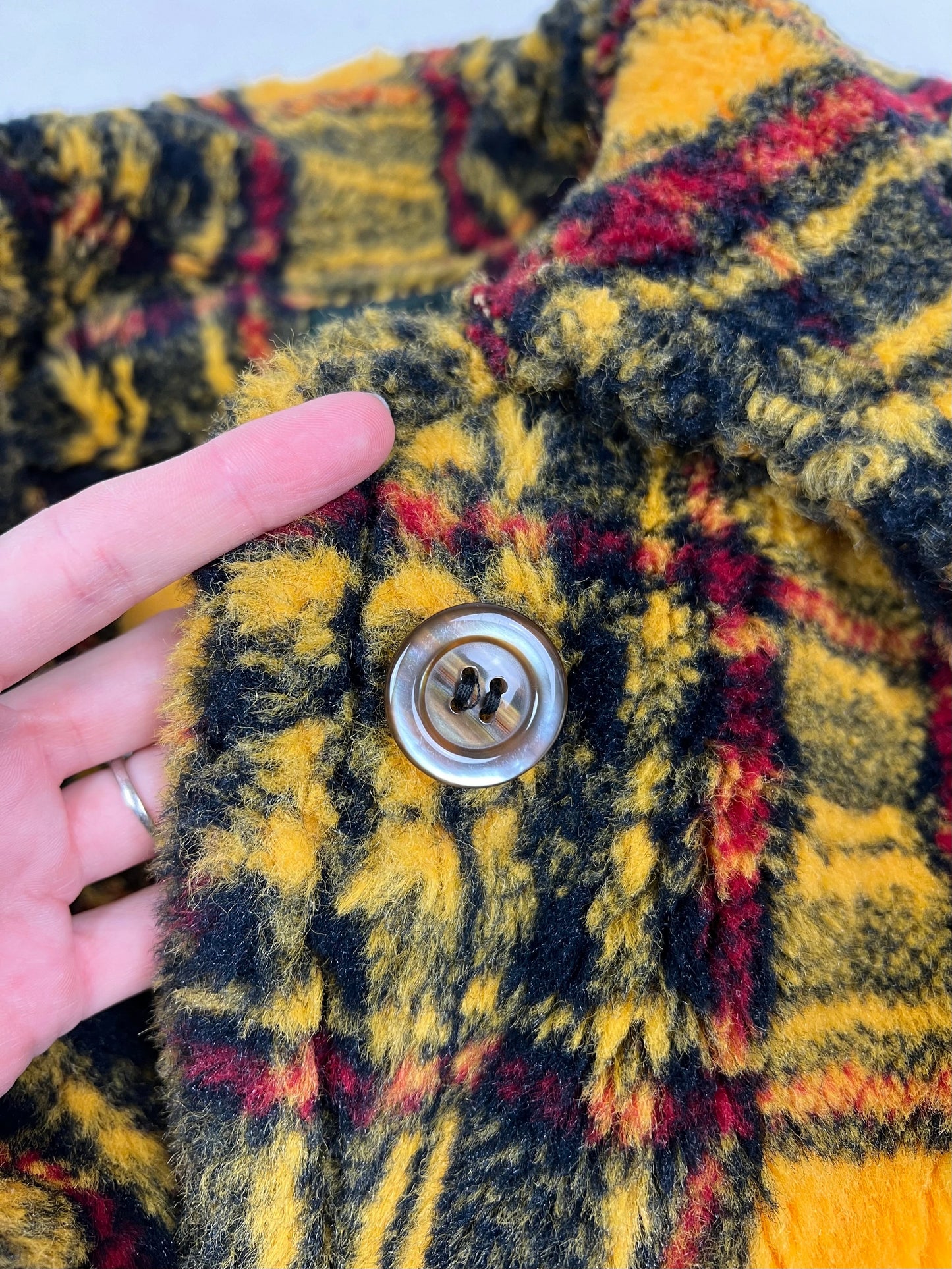 Junior Gaultier F/W 1994 tartan faux fur coat