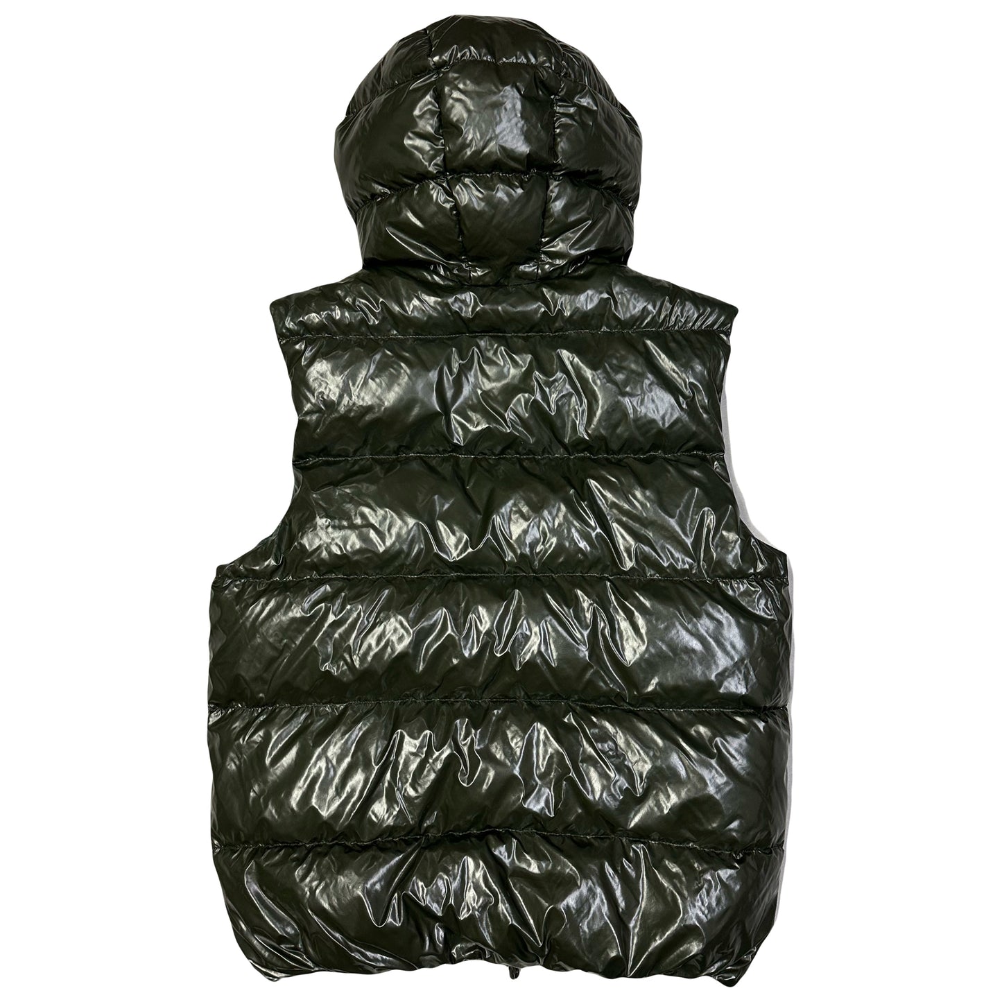 Duvetica Hooded Puffer Gilet In Dark Green ( M )