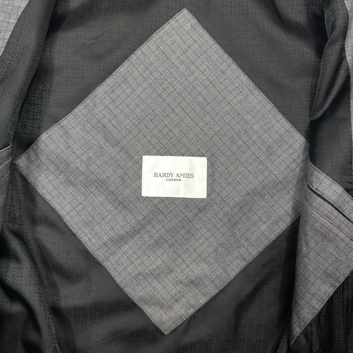 Hardy Amies AW07 Ripstop Grid Asymmetrical Harrington Jacket - M | Default Title, Grey