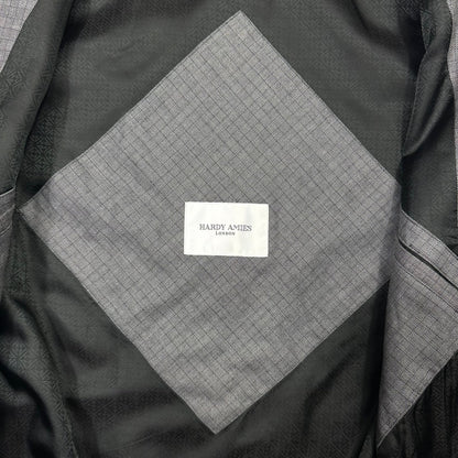 Hardy Amies AW07 Ripstop Grid Asymmetrical Harrington Jacket - M | Default Title, Grey