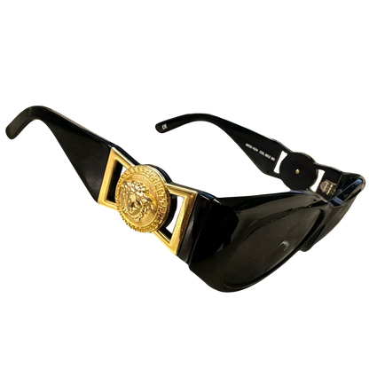 Versace 90s Medusa Head Sunglasses In Black