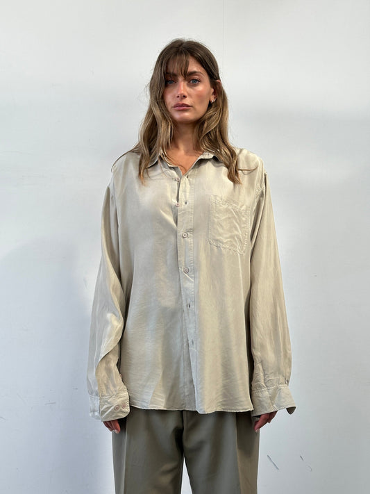 Vintage Pure Silk Relaxed Shirt - XL/XXL