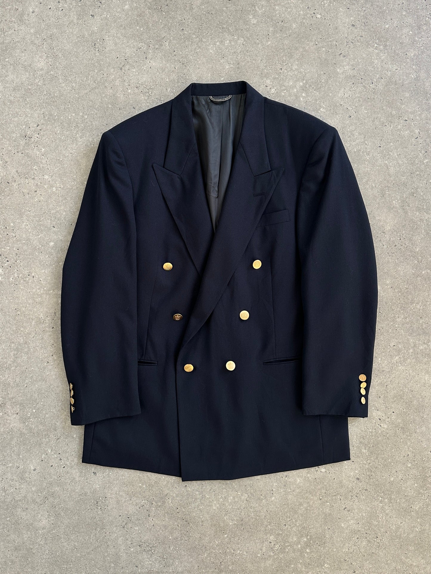 Christian Dior Monsieur 1980s Bespoke Button Double Breasted Blazer - 44R/XL