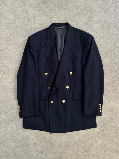 Christian Dior Monsieur 1980s Bespoke Button Double Breasted Blazer - 44R/XL