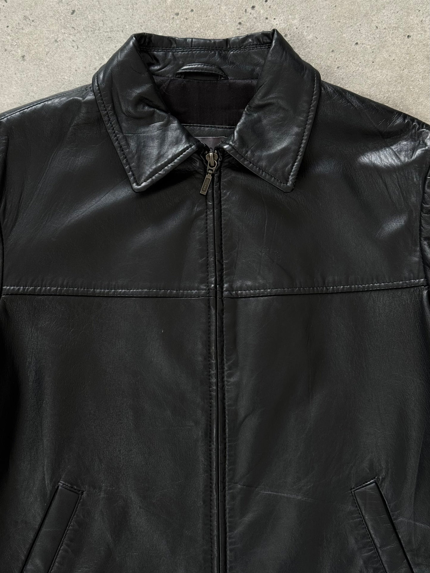 Vintage 1990s Smooth Leather Cropped Jacket - S