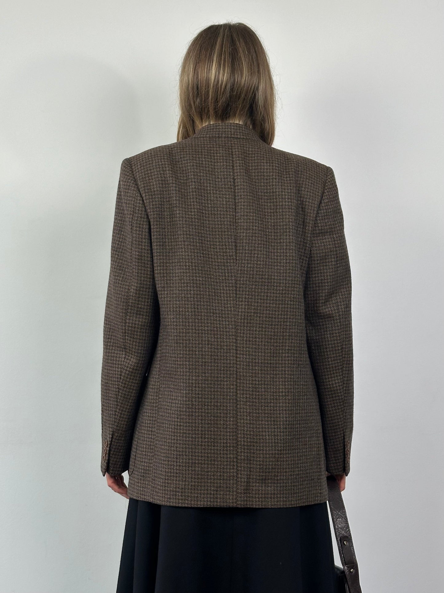 Yves Saint Laurent Circa 80s Wool Tweed Single Breasted Blazer - L