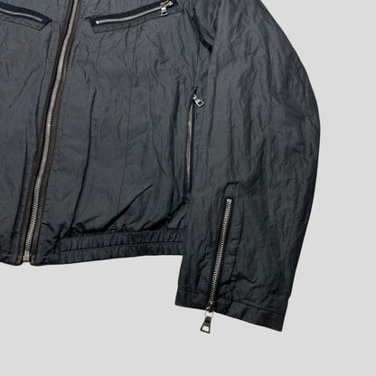 Prada Sport 00’s Metal Nylon + Leather Moto Biker Jacket - IT50 (M)