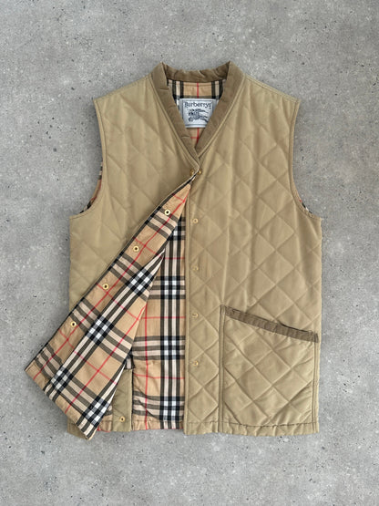 Burberry 1990s Nylon Bespoke Button Nova Check Gilet - M