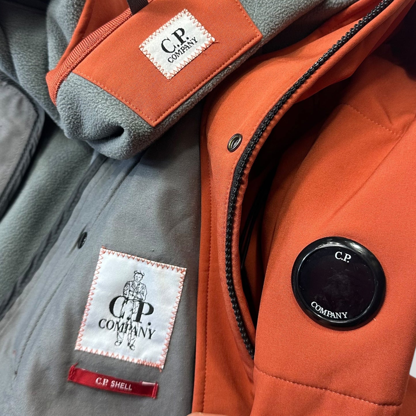 CP Company Orange Soft Shell Lens Bomber Jacket - IT50 (M)