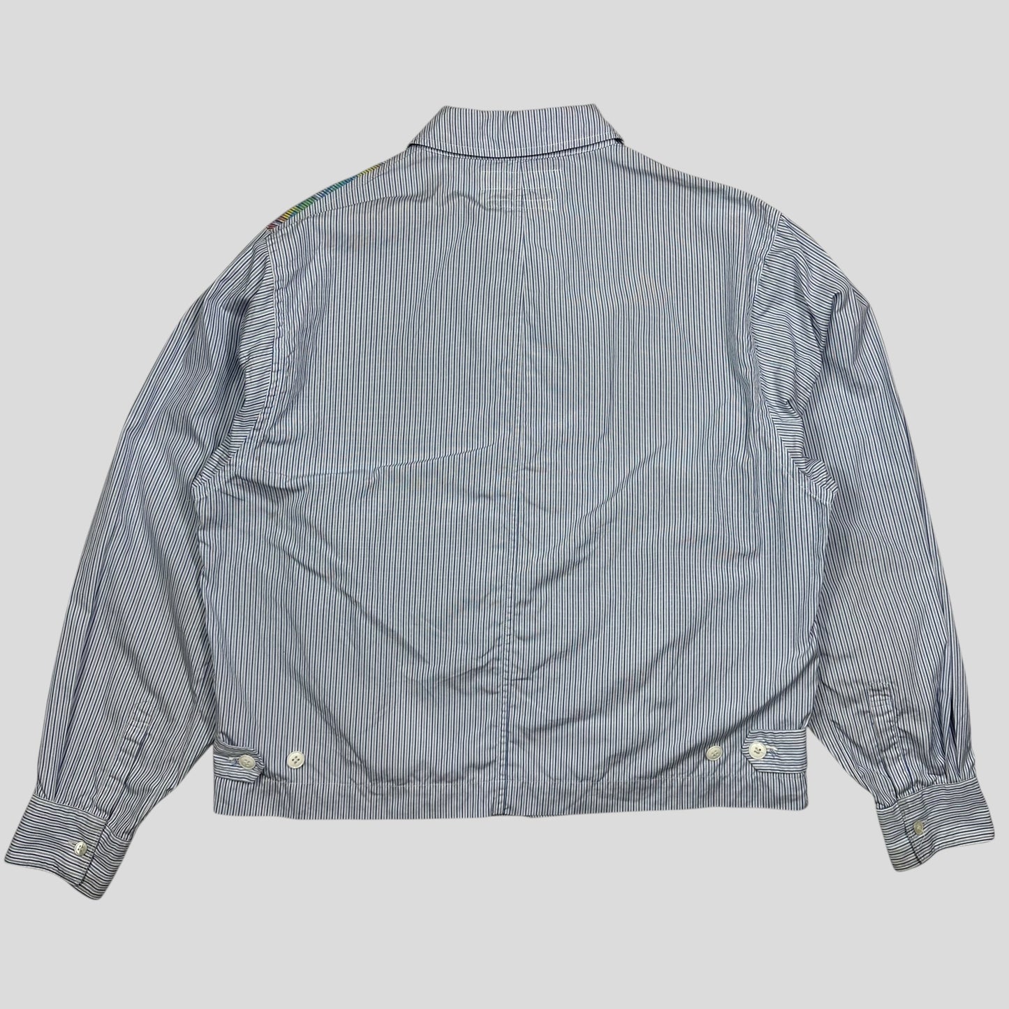 Comme Des Garçons SHIRT 90’s Plaid Striped Boxy Work Jacket - M