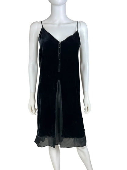Miu Miu 1990s velvet sheer slip dress