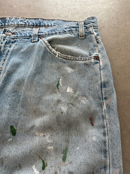 1997 Levi's 505 Painted Jeans - 38 x 29 | Default Title, Red