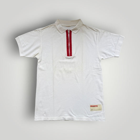 2000's Prada Sport Zip Polo Shirt M | Default Title, White