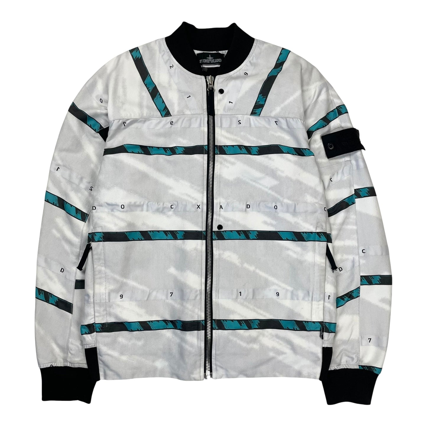 Stone Island Shadow Project DPM Chine Jacquard Bomber, Size Medium | O/S, White