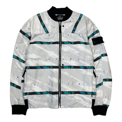 Stone Island Shadow Project DPM Chine Jacquard Bomber, Size Medium | O/S, White