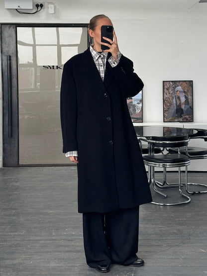 Vintage 1990s Wool Single Breasted Coat - XL
