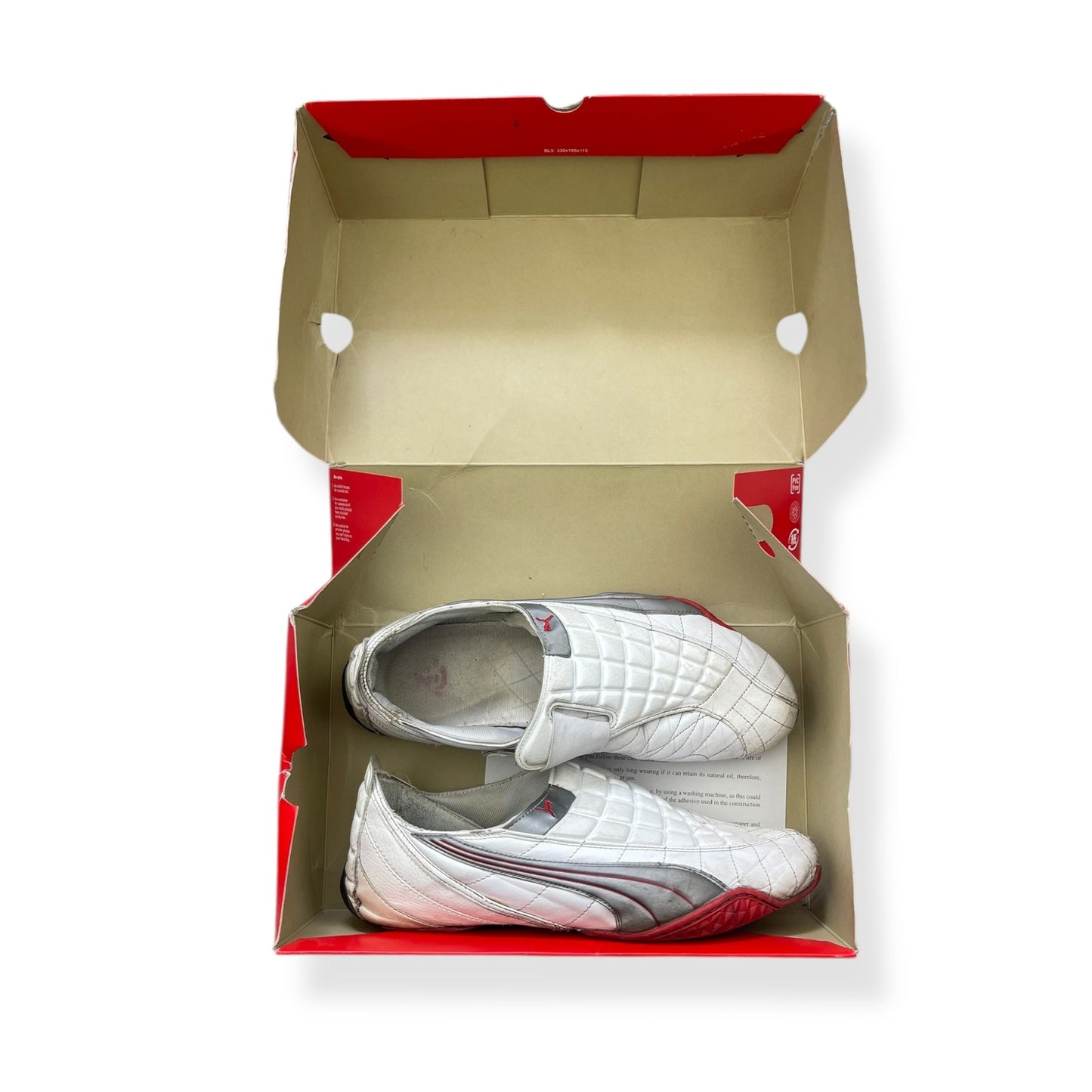 2005 Puma Uke Leather White/Silver (UK10) | Default Title, Multicoloured