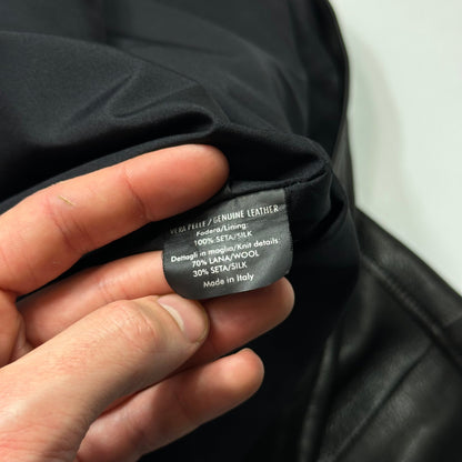 Gucci by Tom Ford FW03 Leather + Silk Pleated Padded Flight Jacket - IT50 (M/L)