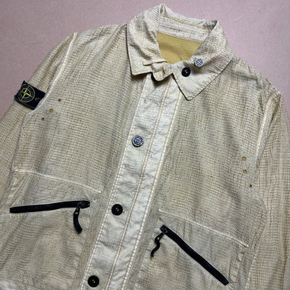 S/S 1994 Lemon Yellow Reversible Spiderweb Silk Light Jacket