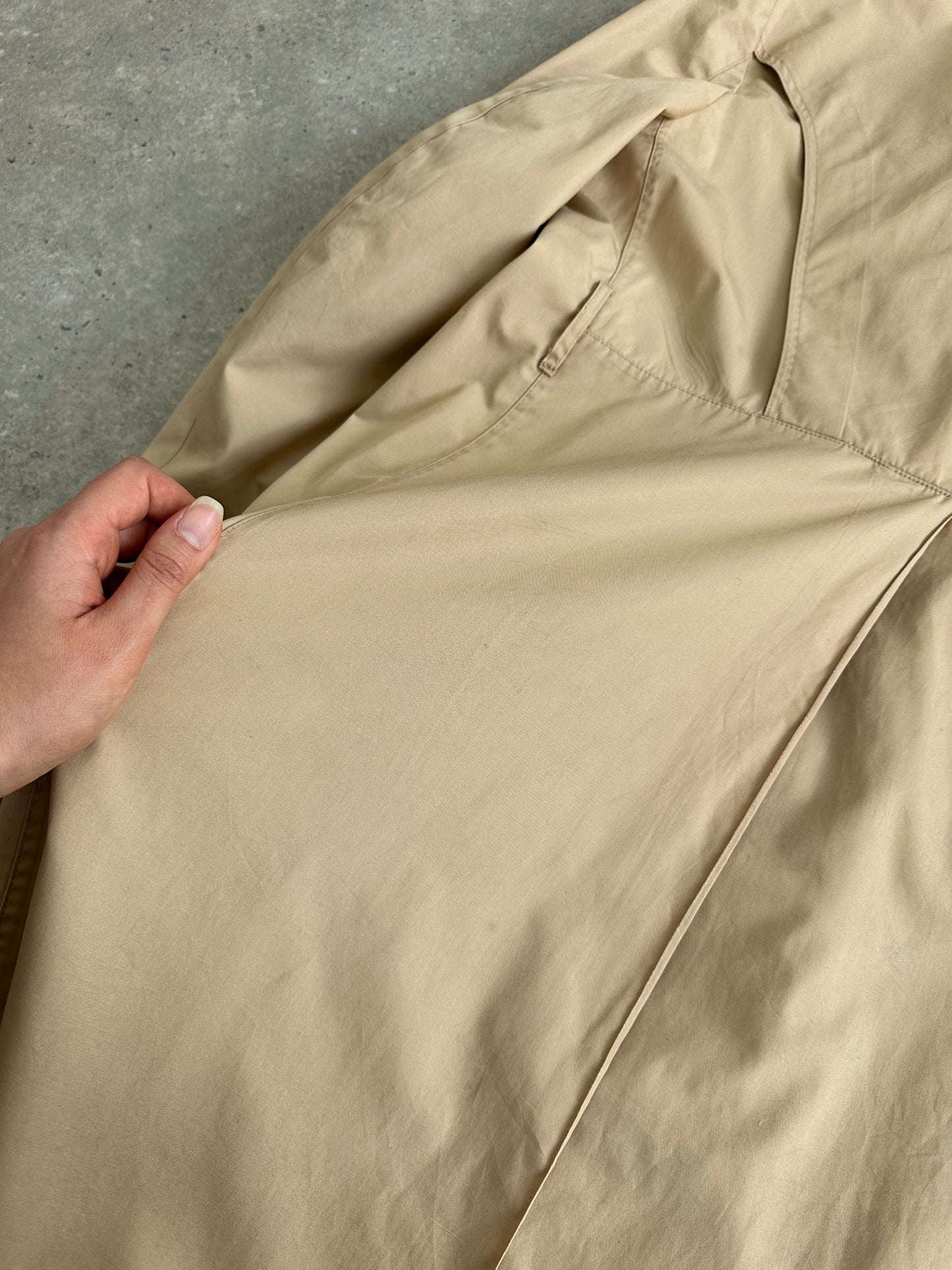 Christian Dior Paris Cotton Double Breasted Trench Coat - L