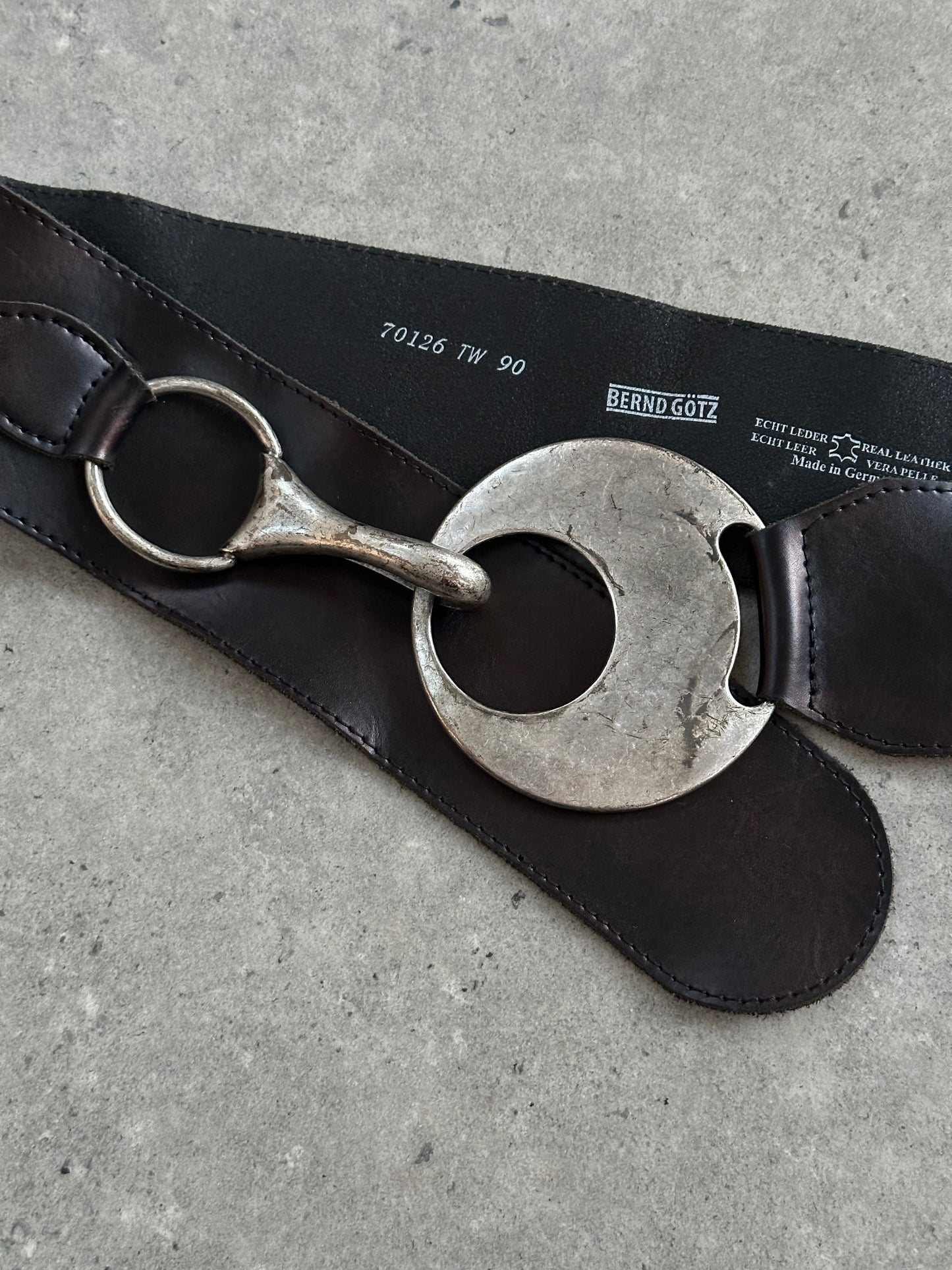 Vintage 1990s Chunky Leather Belt - W36