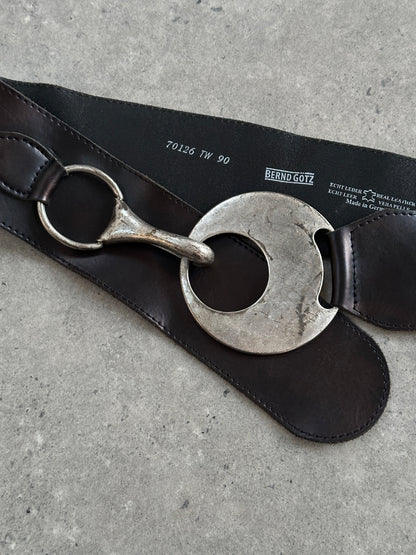 Vintage 1990s Chunky Leather Belt - W36