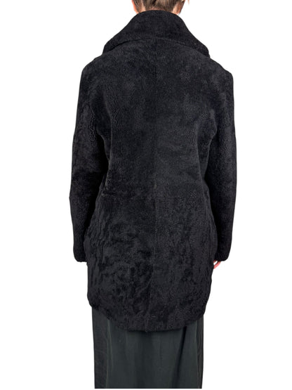 Alexander McQueen F/W 2012 Menswear shearling coat | Black, Black