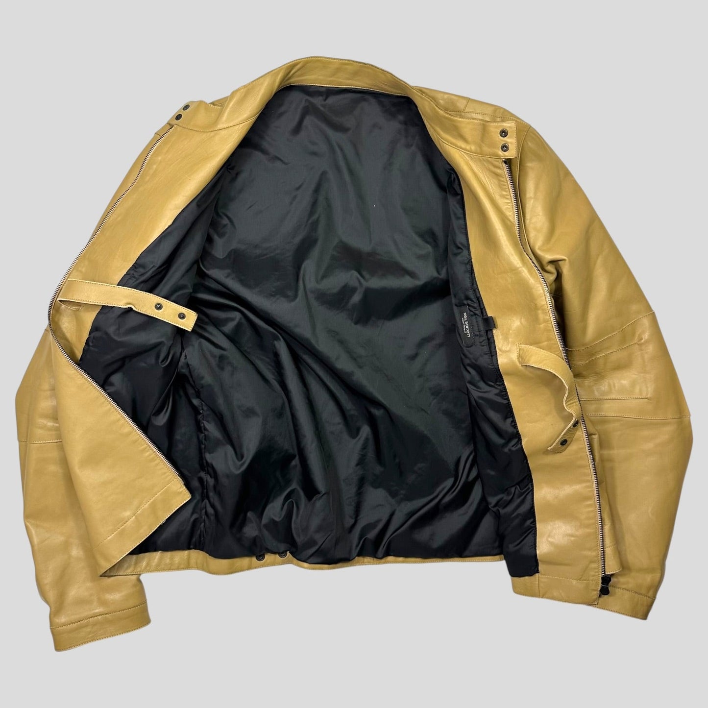 Neil Barrett AW00 Caramel Leather Moto Slingbag Jacket - L | Default Title, Multicoloured