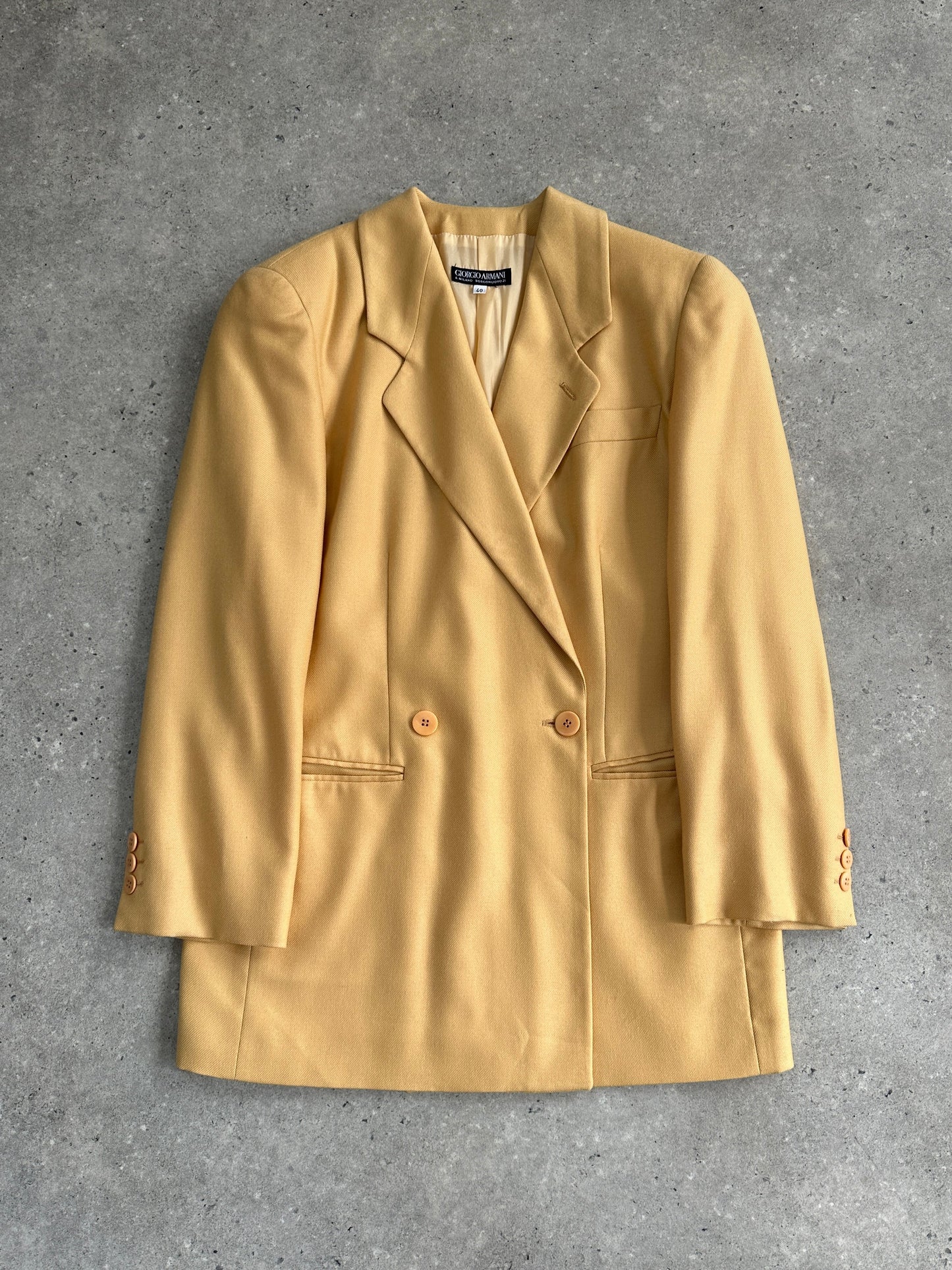 Giorgio Armani Black Label Pure Wool Fitted Blazer - S/M