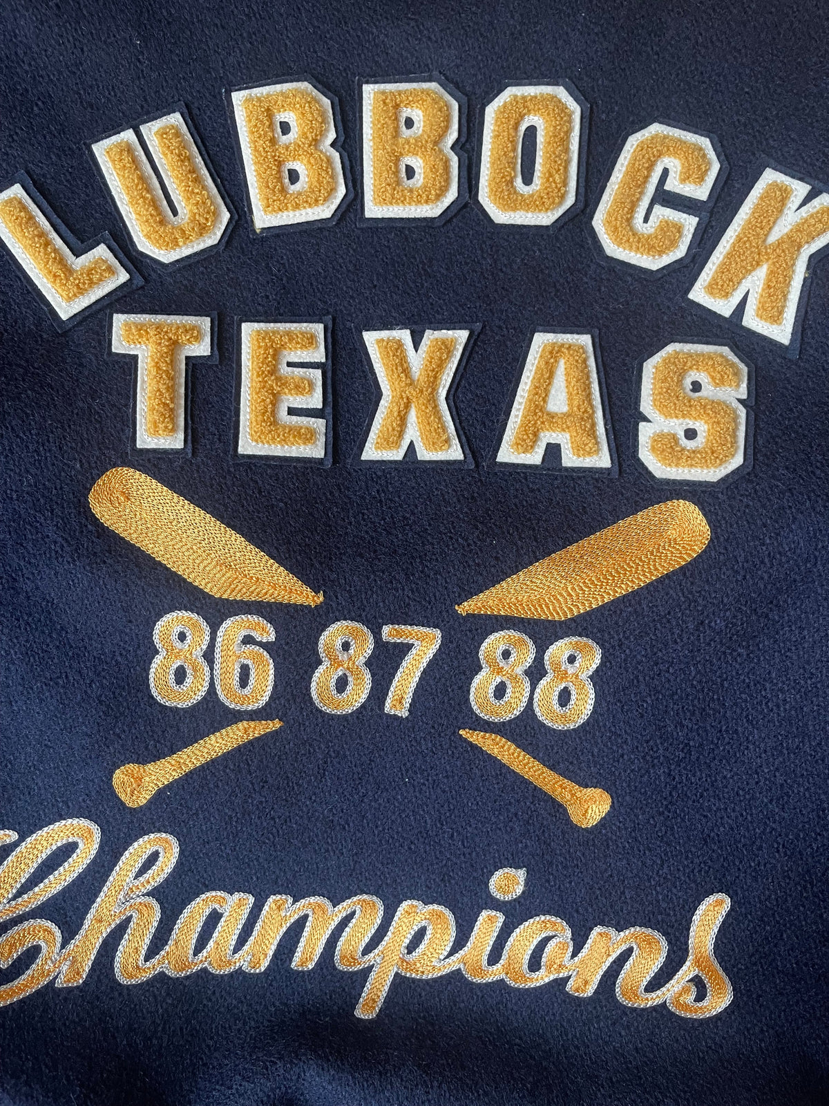 Whitesville 'Texas Baseball' Varsity Jacket - L | Large, Black