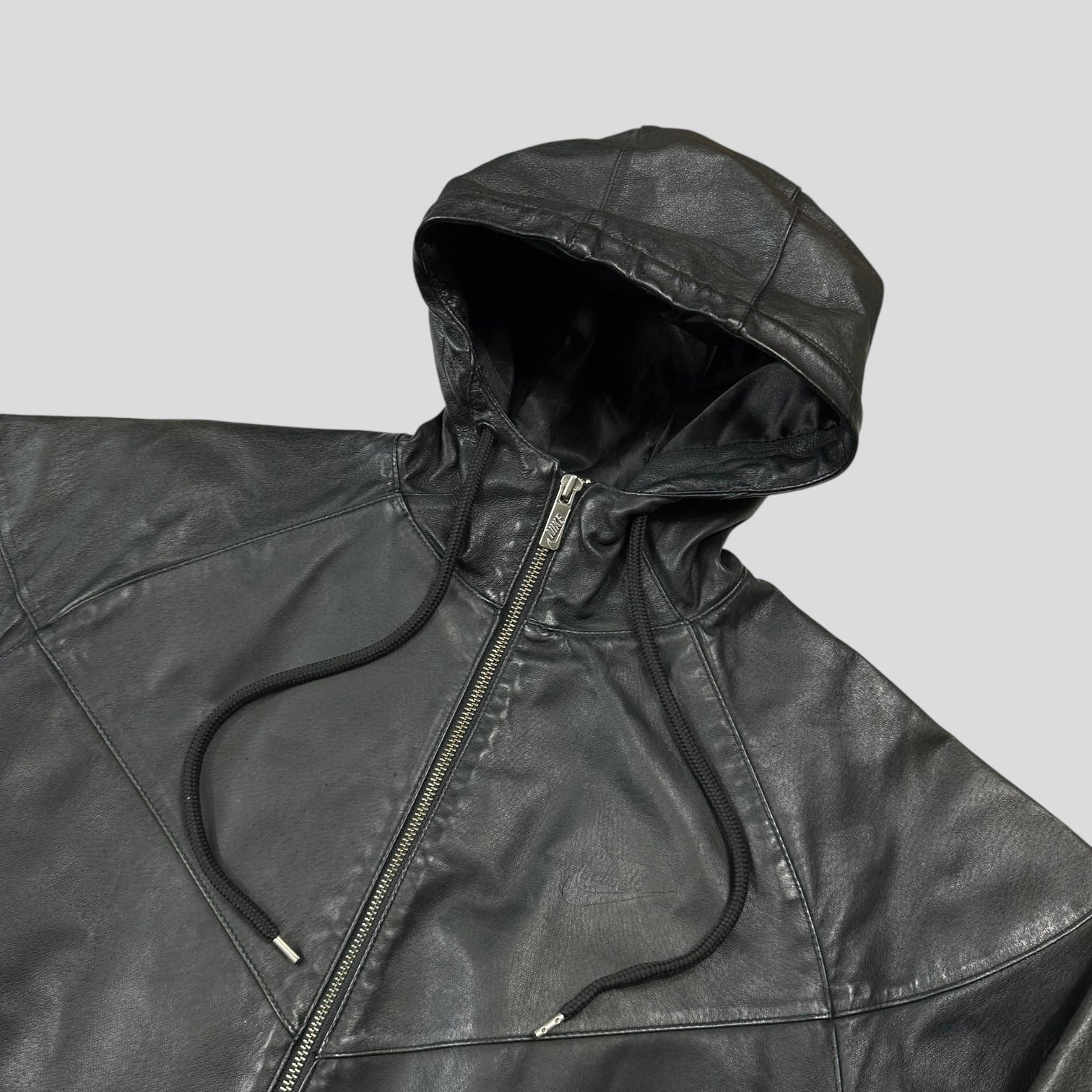 Nike 2007 Tony Spackman Leather Boxy Bomber Jacket - S – Known Source