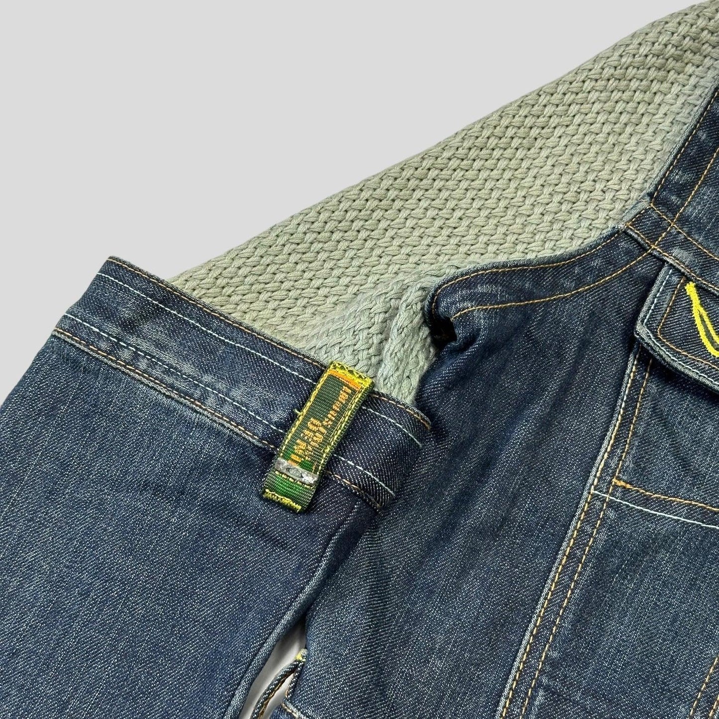 Oakley X Metal Industries 00’s Denim Knit Panelled SAMPLE Jacket - S