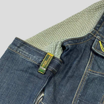 Oakley X Metal Industries 00’s Denim Knit Panelled SAMPLE Jacket - S