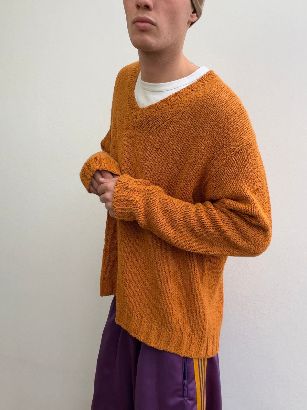 C.P. Company SS96 Scoop Neck Knit Jumper | Large, Orange