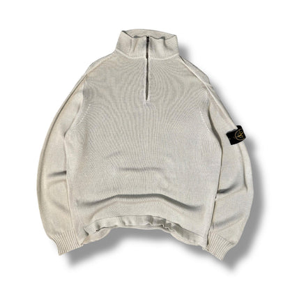 Stone Island 00’s Quarter Zip Lightweight Knit L | Large, Red