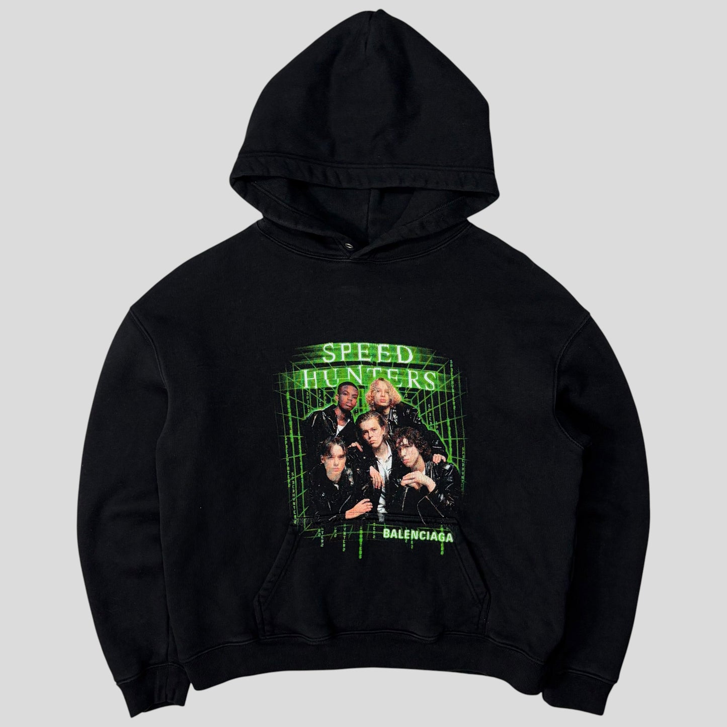 Balenciaga 2018 Speed Hunters Cropped Graphic Hoodie - S | Default Title, Black