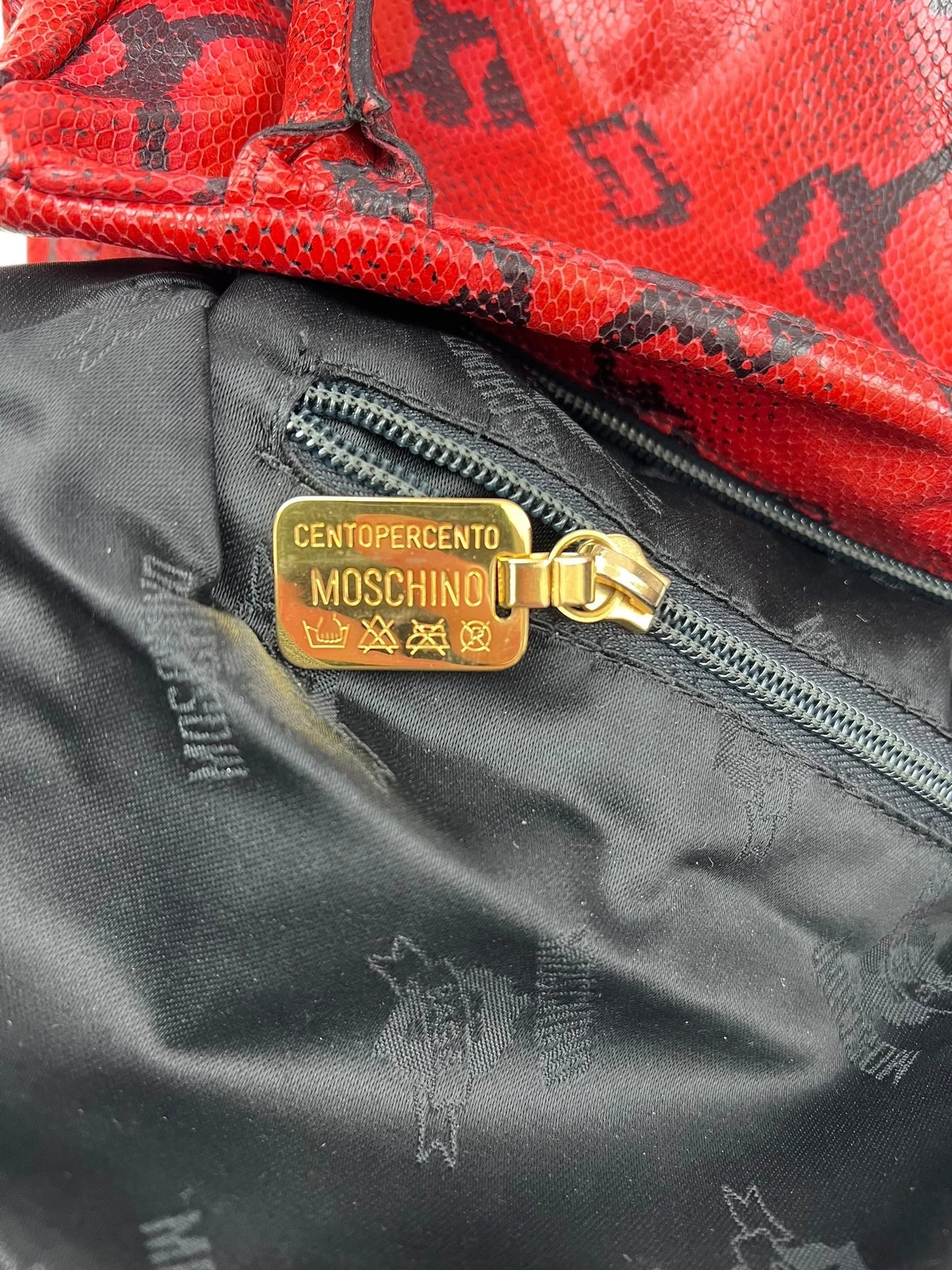 Moschino mid 1990s Python bag
