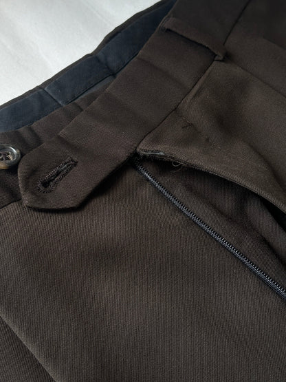 Yves Saint Laurent 1990s Pure Wool High Waisted Tailored Trousers - W28